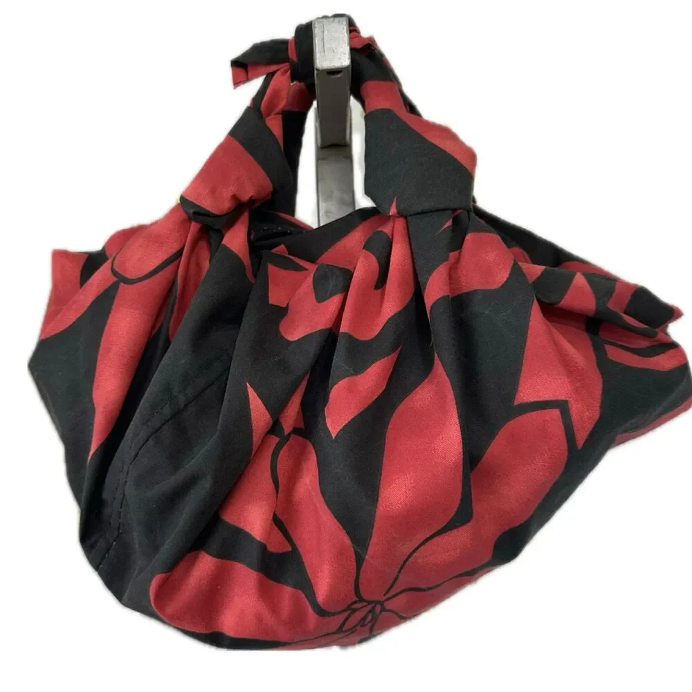 Unbranded Handcrafted Handmade Custom Hawaiian Print Tie Strap Mini Hobo Bag